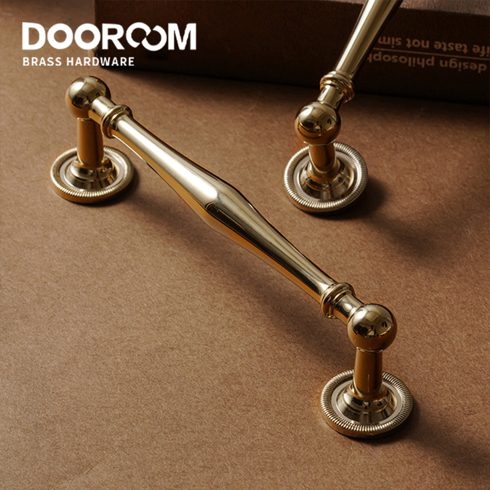 Dooroom Brass Furniture Handles Antique Brass Retro Style Cupboard Wardrobe Dresser Shoe Box Drawer Cabinet Pulls DOOROOM