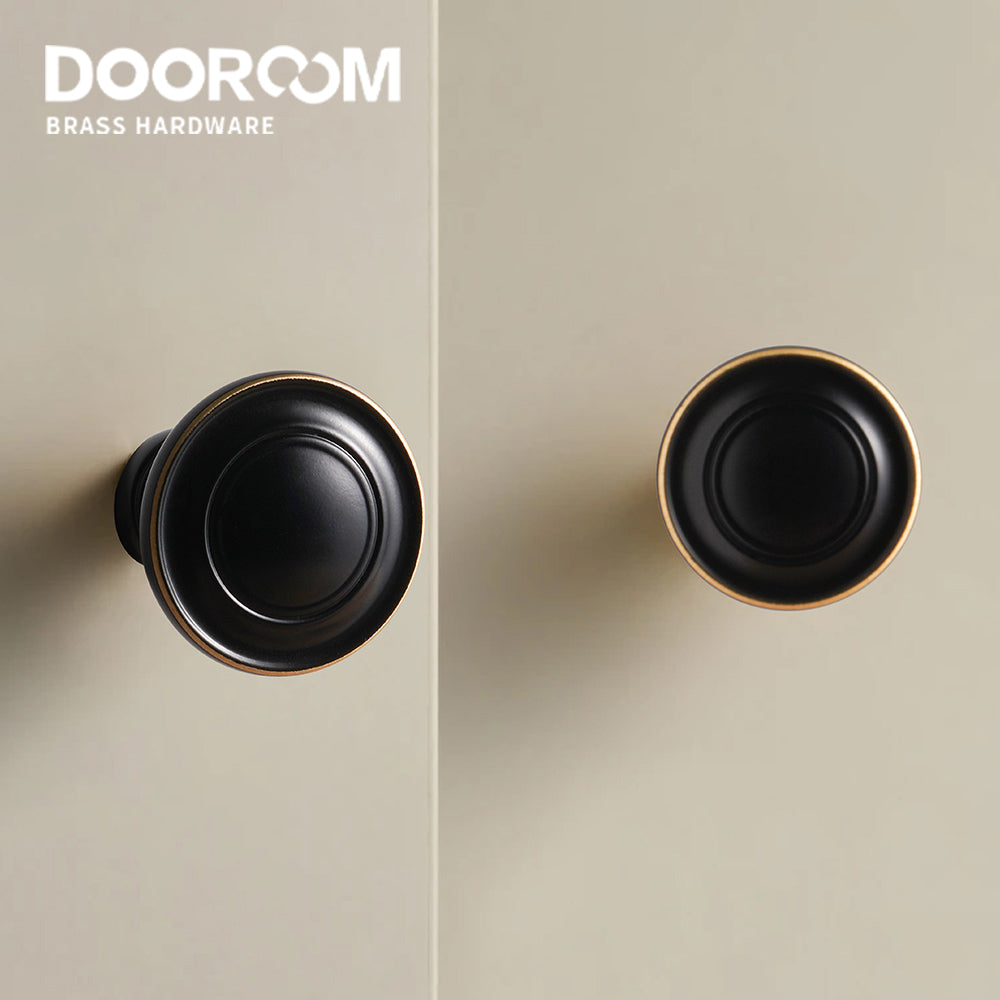 Dooroom Solid Brass Handle Superior Quality Wardrobe Cabinet Round Drawer Knob Mushroom Type Porcelain Bling Single Hole Handle DOOROOM