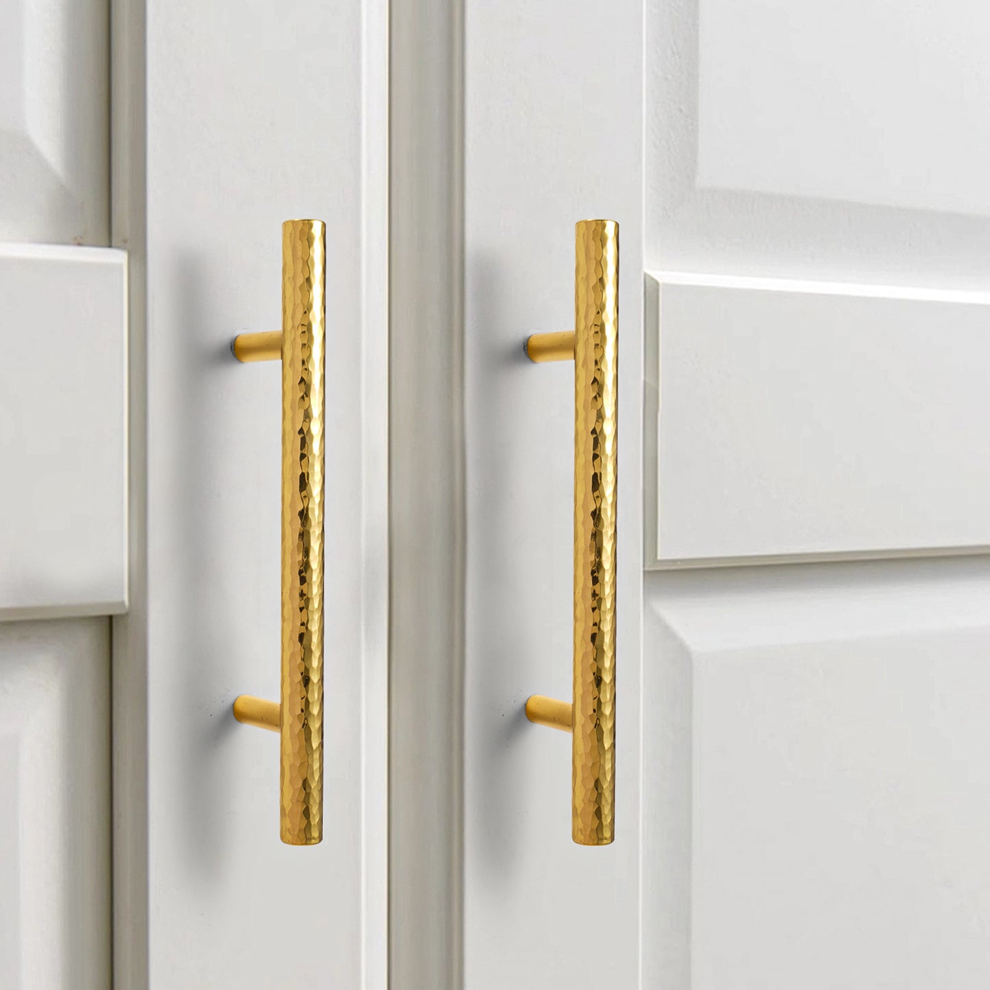 Set of 6 Vintage Hammered Bar Pulls DOOROOM