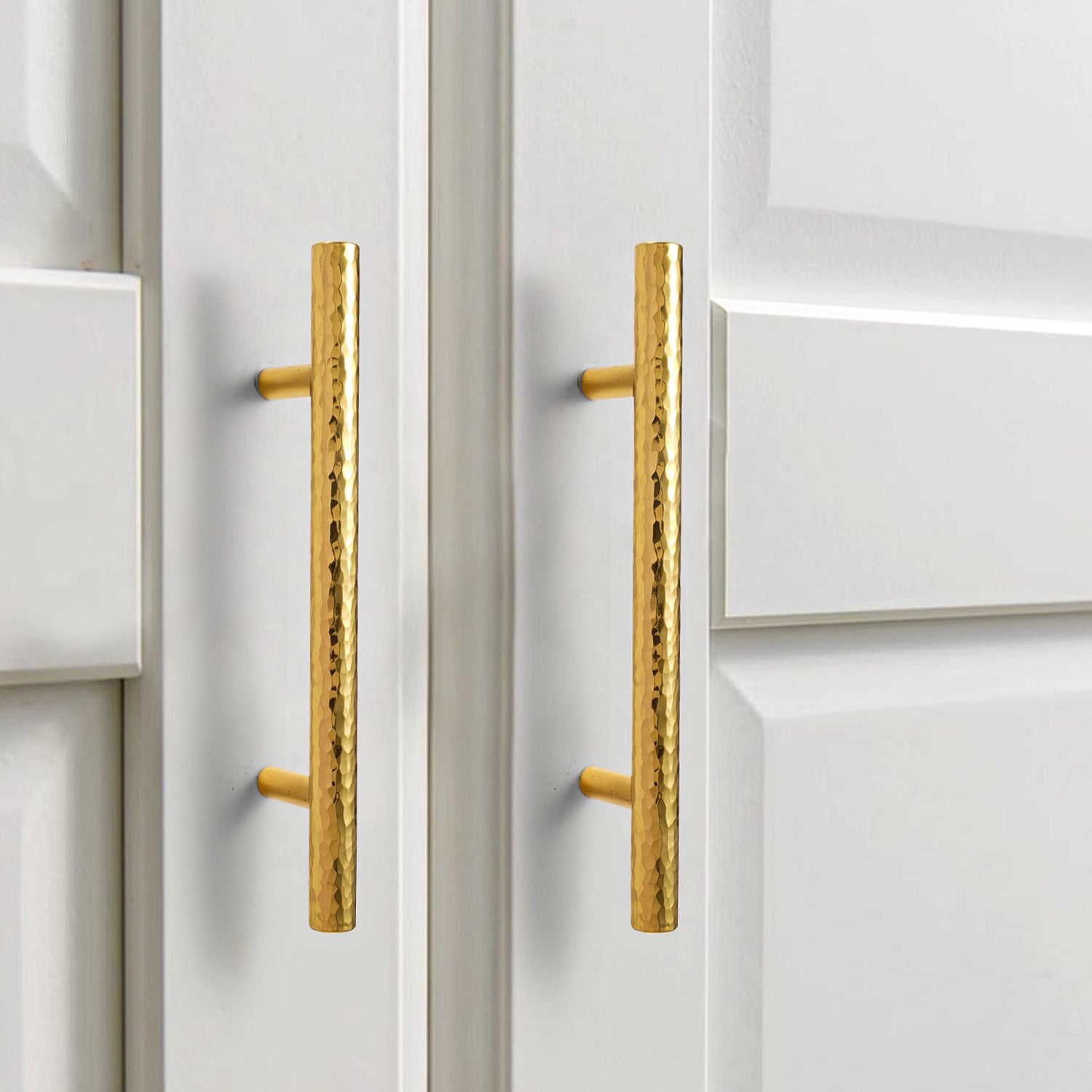 Set of 6 Vintage Hammered Bar Pulls DOOROOM