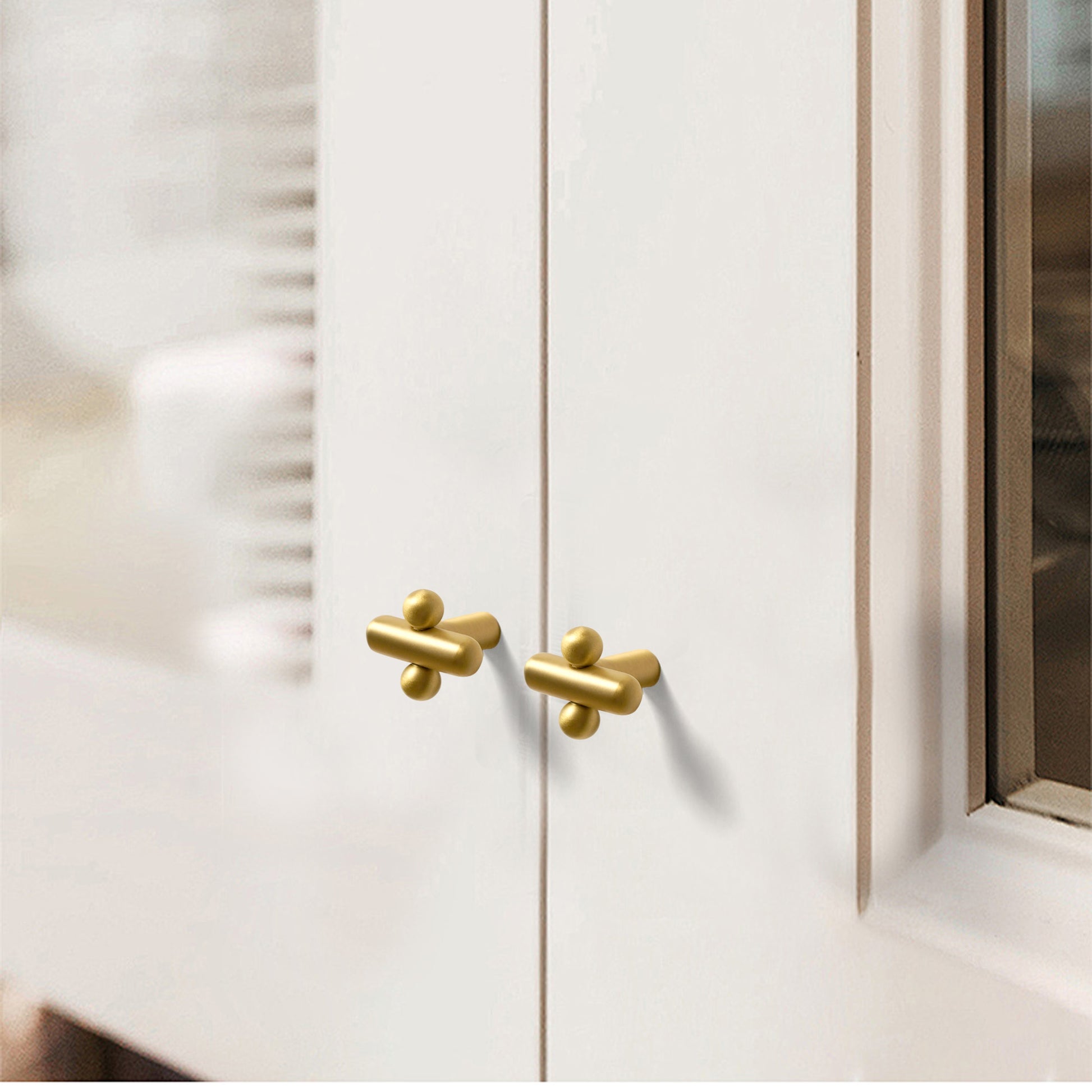 Set of 6 1-1/5" Length Bar Knobs DOOROOM