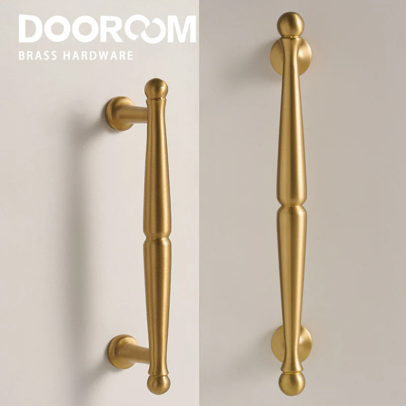 Dooroom Brass Furniture Handles Wardrobe Dresser Cupboard Cabinet Drawer Knob Black Bronze Gold American Pastoral European Pull DOOROOM