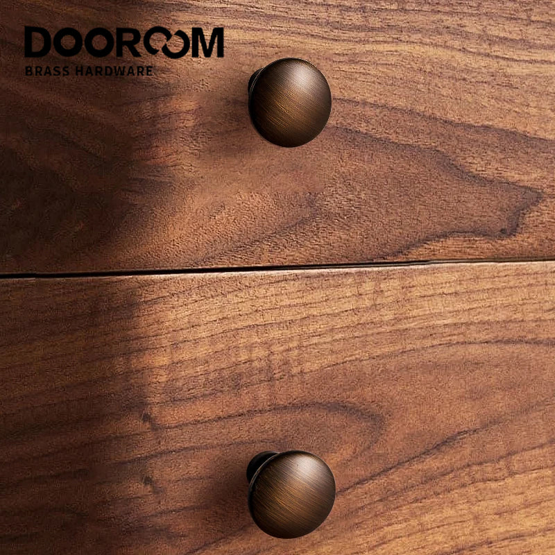 Dooroom Drawer Small Knobs Multiple Funiture Cabinet Handles Modern Simple Round Cupboard Door Knobs Golden Wardrobe Pulls DOOROOM