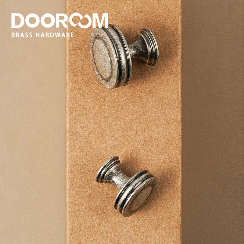Dooroom Brass Vintage Style Antique Silver Furniture Handles Pulls Cupboard Wardrobe Dresser  Wine Bar Drawer Cabinet Knobs DOOROOM