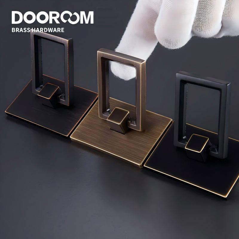 Dooroom Brass Furniture Handle Wardrobe Dresser Cupboard Cabinet Drawer Pull Modern Southeast Asia HK American Knob Black Bronze DOOROOM
