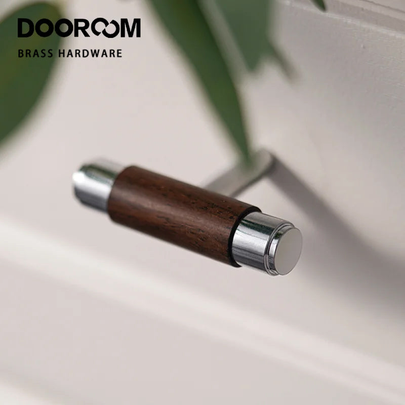 Dooroom Brass Furniture Handles Wood Wardrobe Cupboard T-bar Drawer Knob Kitchen Cabinet Drawer Gabinete Pull Modern Hardware DOOROOM