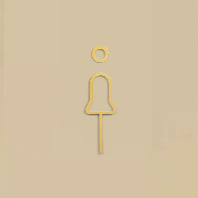 Dooroom Brass Male And Female Logos Shopping Mall Fitting Changing Room Gender Prompt Toilet Identification Gender Marker DOOROOM