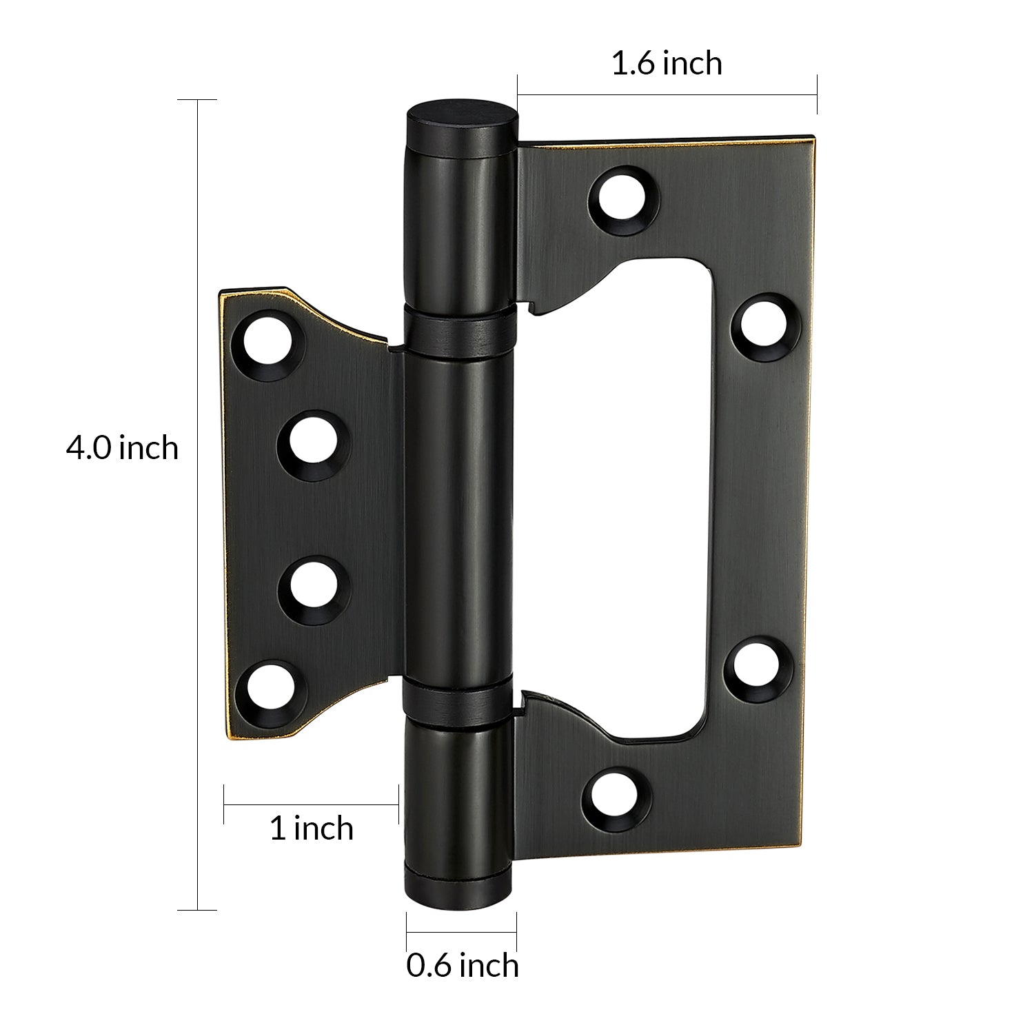 One Piece-Dooroom Brass Thick Bearing Hinges  Solid Wood Door American Black Gold Mute Hinges With Screws DOOROOM