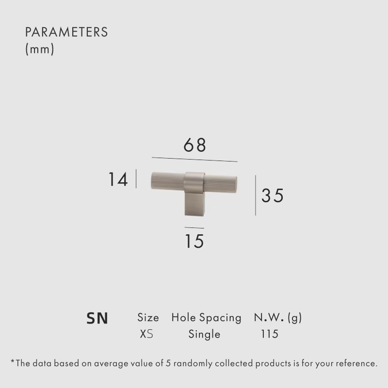 Dooroom Brass Furniture Handles Modern Striped Cupboard Wardrobe Dresser Shoe Box Drawer Cabinet Knobs T-Bar DOOROOM