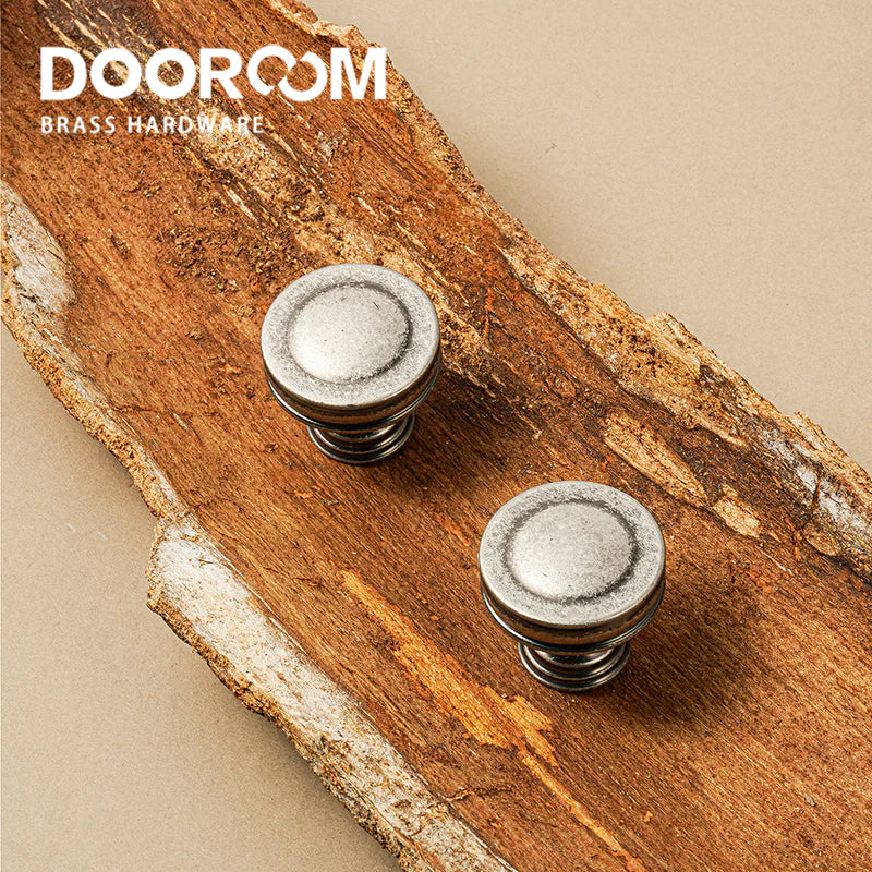 Dooroom Brass Vintage Style Antique Silver Furniture Handles Pulls Cupboard Wardrobe Dresser  Wine Bar Drawer Cabinet Knobs DOOROOM