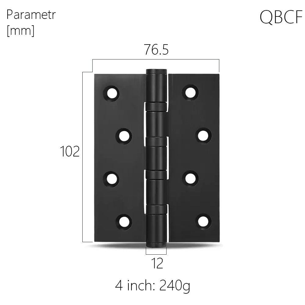 One Piece-Dooroom Brass Thick Bearing Hinges 4"x3"x3mm, 5"x3"x3mm Solid Wood Door American Black Gold Mute Hinges With Screws DOOROOM
