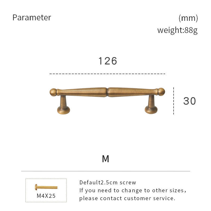 Dooroom Brass Pulls Furniture Handles Retro Style Home Brass Wardrobe Dresser Cupboard Cabinet Drawer Kitchen Accessories Pulls DOOROOM