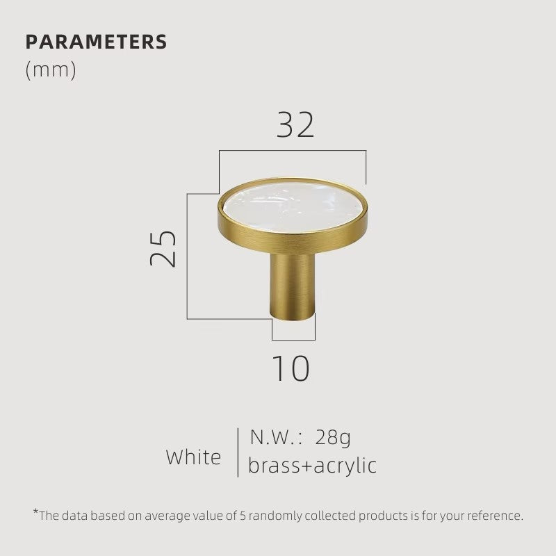 Dooroom Brass Furniture Handles Shell Simple Nordic Pastoral Wardrobe Dresser Knobs Cupboard Cabinet Drawer Round Colorful Pulls DOOROOM
