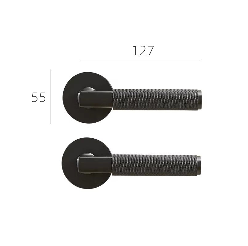 Dooroom brass knurled thumb turn key latch lever handle cylinder key escutcheon passage room lock DOOROOM