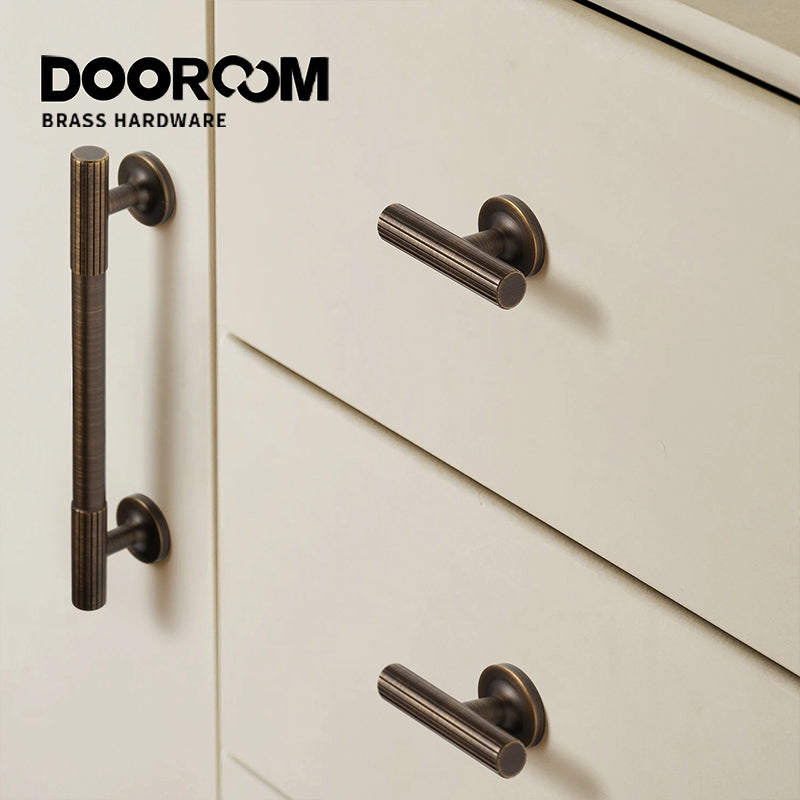 Dooroom Brass Linear Furniture Handles Antique Brass Matt Nickel Silver Cupboard Wardrobe Dresser Shoe Box Drawer Cabinet Pulls DOOROOM