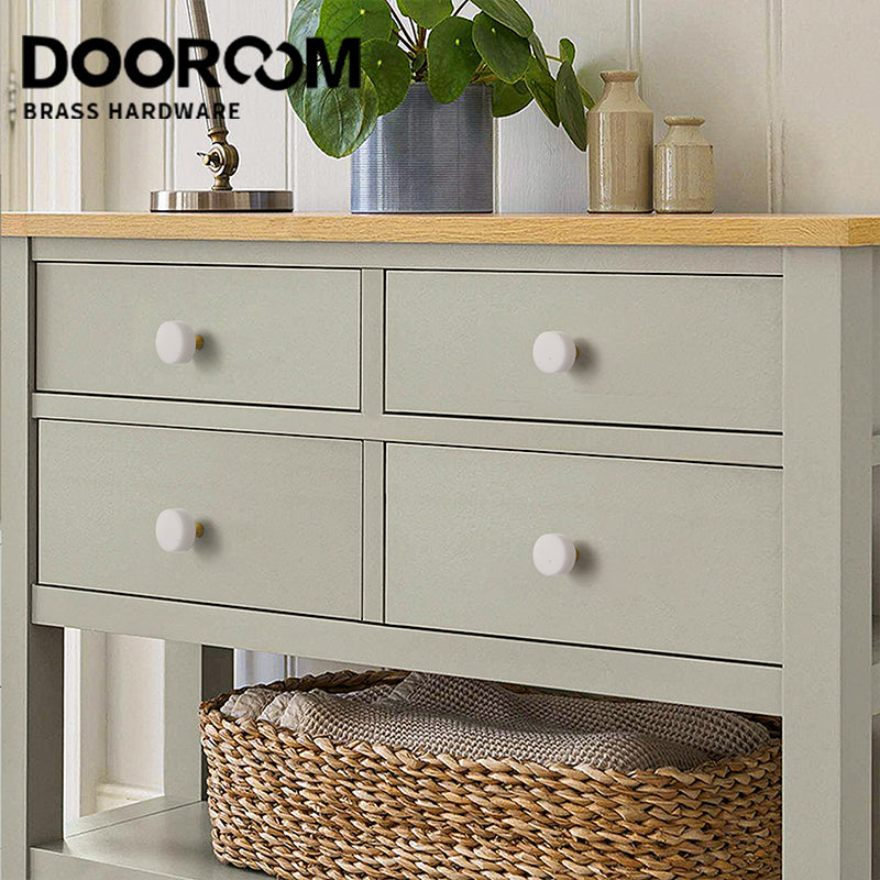 Dooroom Brass Marble Crystal Stone Furniture Handles White Green Long Round Pulls Cupboard Wardrobe Dresser Drawer Cabinet Knobs DOOROOM