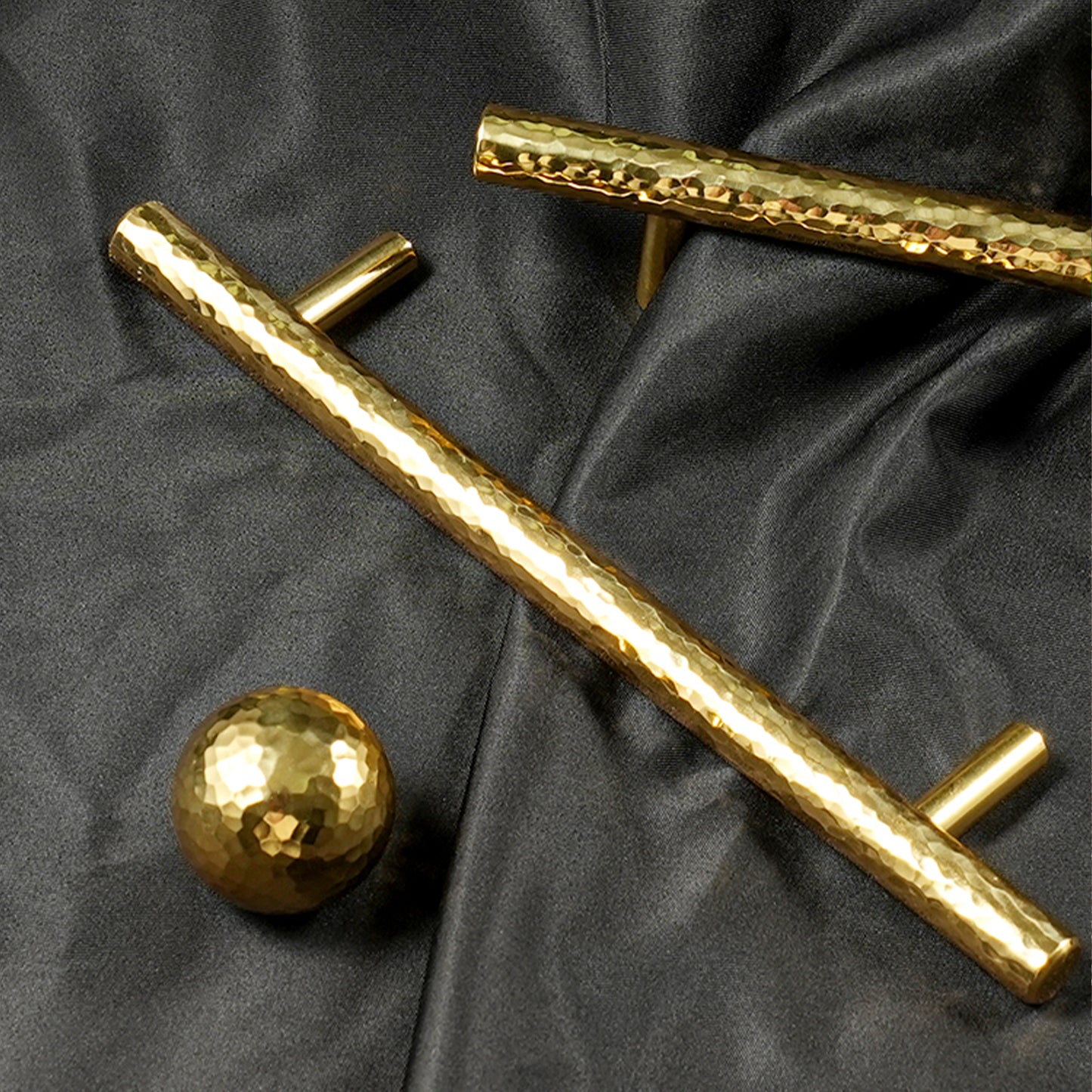 Set of 6 Vintage Hammered Bar Pulls DOOROOM