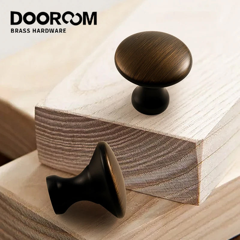 Dooroom Drawer Small Knobs Multiple Funiture Cabinet Handles Modern Simple Round Cupboard Door Knobs Golden Wardrobe Pulls DOOROOM