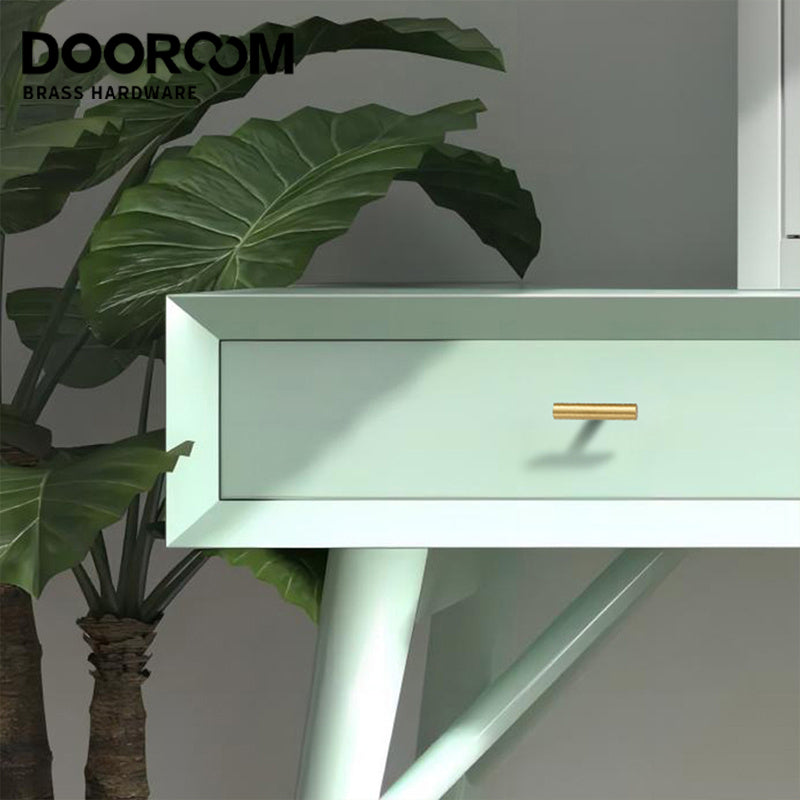 Dooroom Yu'an Brass Furniture Handles Nordic Modern Pastoral Wardrobe Dresser Cupboard Drawer Cylinder Black/Gold Pulls Knobs DOOROOM