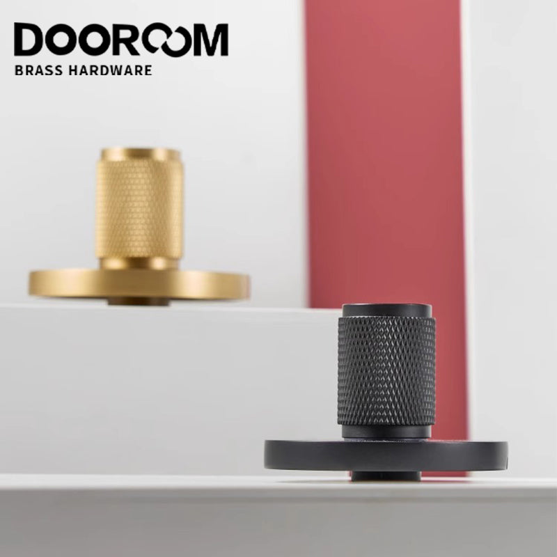 Dooroom Solid Brass Copper knob BK One Word Emergency Sliding Door Lock Copper Wire Black Bathroom Sliding Door Lock Copper DOOROOM