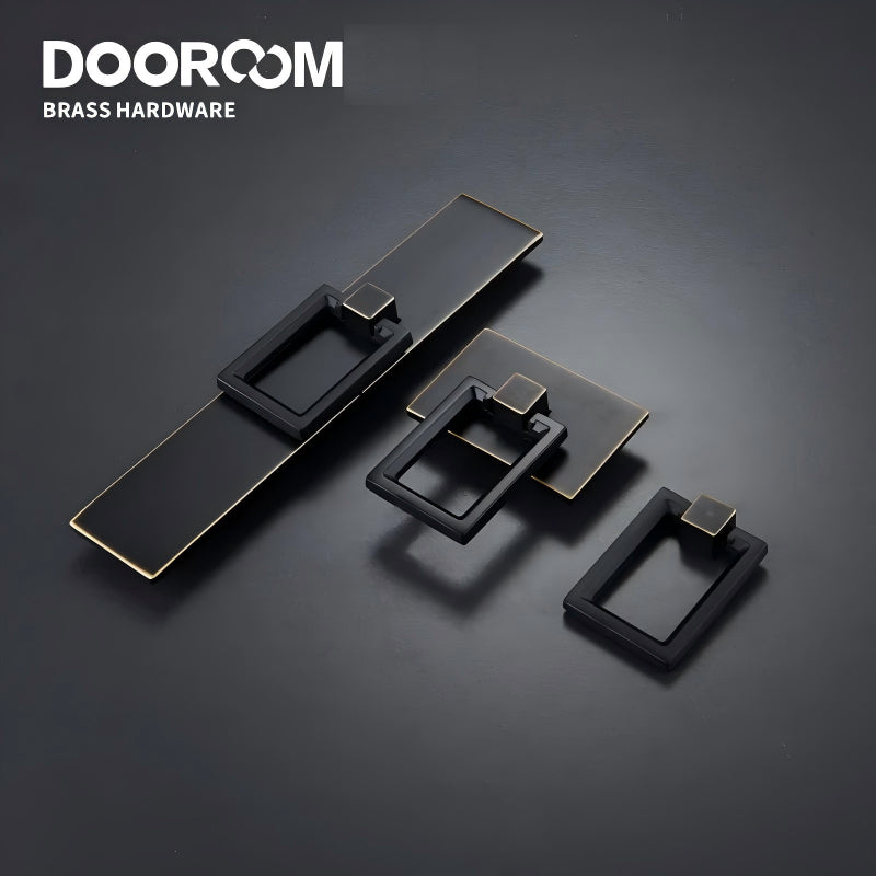 Dooroom Brass Furniture Handle Wardrobe Dresser Cupboard Cabinet Drawer Pull Modern Southeast Asia HK American Knob Black Bronze DOOROOM