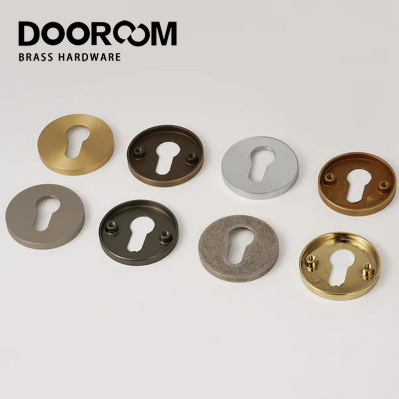 Dooroom Brass Door Handle Accessories Euro Cylinder Escutcheon Rose Cover Matt Brass Antique Bronze Black DOOROOM