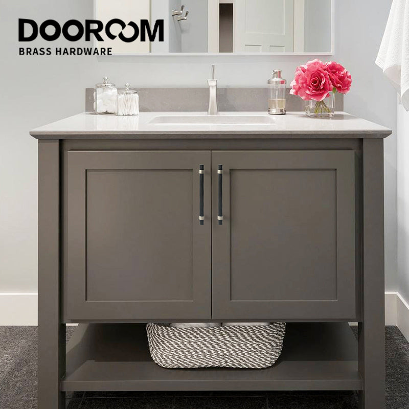 Dooroom Brass Knurled Furniture Handles Antique Brass Cupboard Wardrobe Dresser Shoe Box Drawer Cabinet T-bar Pulls DOOROOM