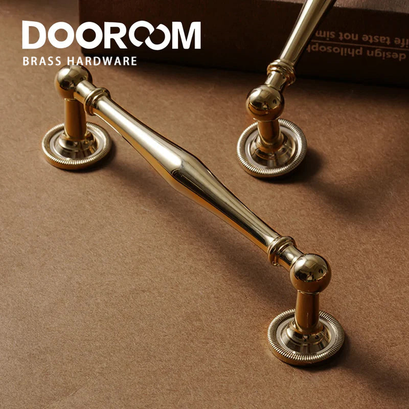 Dooroom Brass Furniture Handles Antique Brass Retro Style Cupboard Wardrobe Dresser Shoe Box Drawer Cabinet Pulls DOOROOM