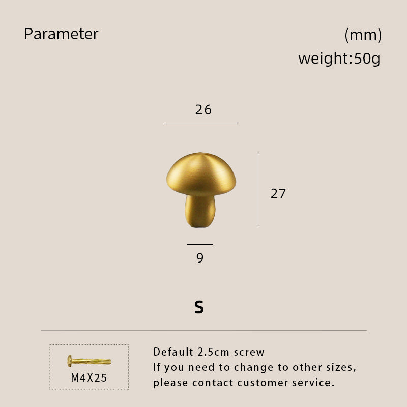 Dooroom  Solid Brass Smooth Round Cabinet Knobs Drawer Handles Wardrobe Elegant Touch Comfortable Feel Pull DOOROOM