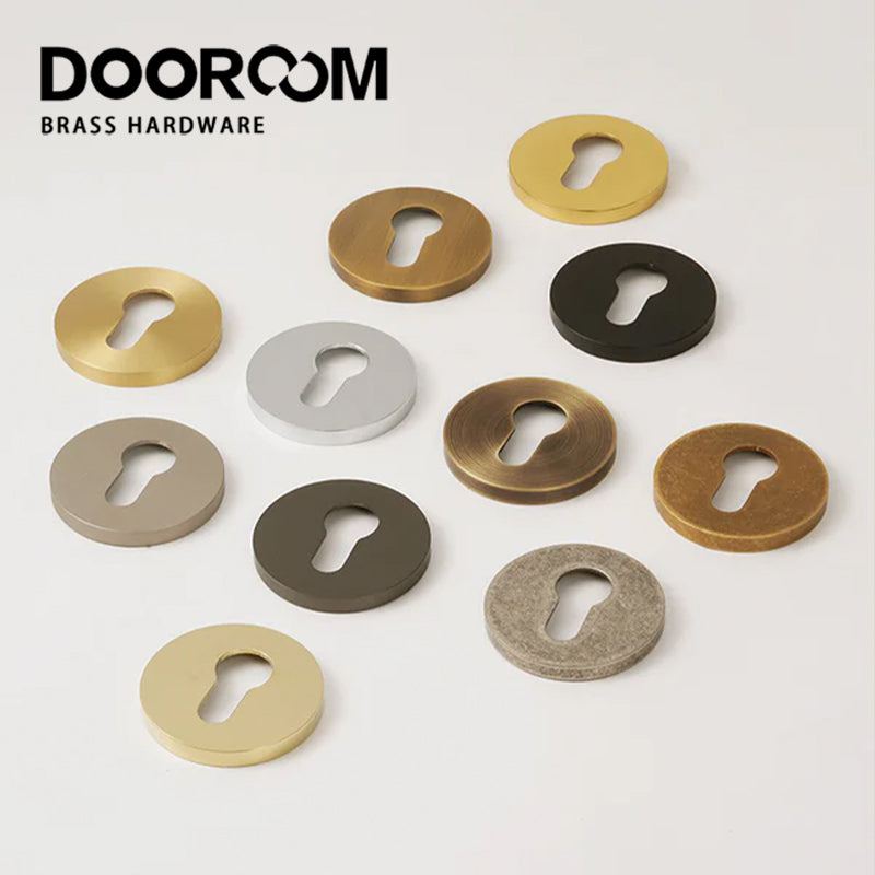 Dooroom Brass Door Handle Accessories Euro Cylinder Escutcheon Rose Cover Matt Brass Antique Bronze Black DOOROOM