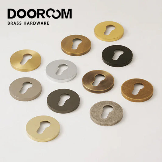 Dooroom Brass Door Handle Accessories Euro Cylinder Escutcheon Rose Cover Matt Brass Antique Bronze Black DOOROOM