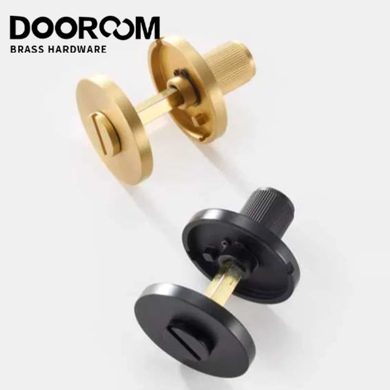 Dooroom Brass Soliding knob BK One Word Emergency Sliding Door Lock Copper Wire Black Bathroom Sliding Door Lock copper DOOROOM