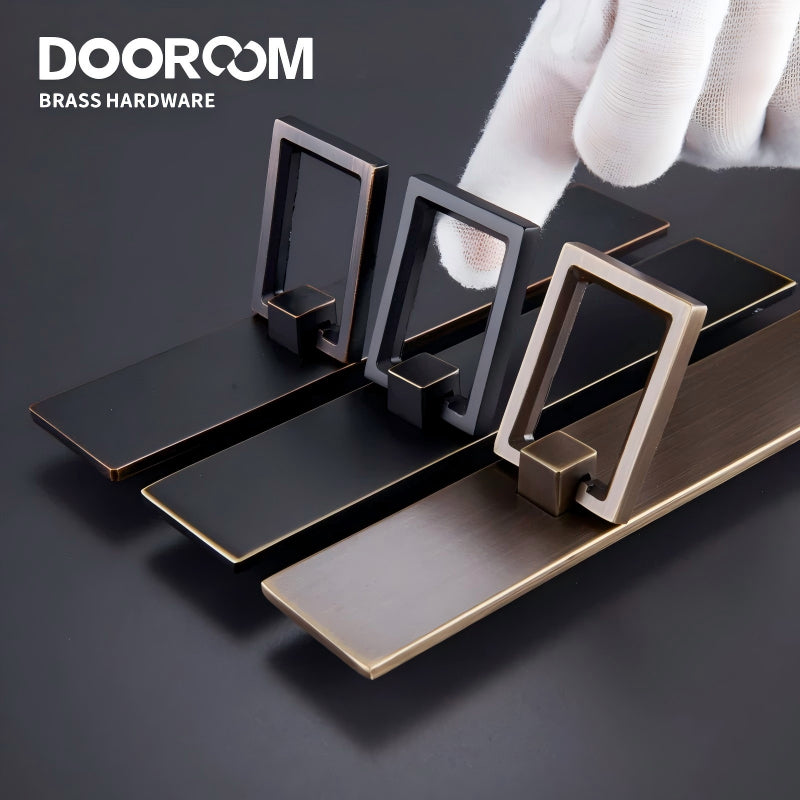 Dooroom Brass Furniture Handle Wardrobe Dresser Cupboard Cabinet Drawer Pull Modern Southeast Asia HK American Knob Black Bronze DOOROOM