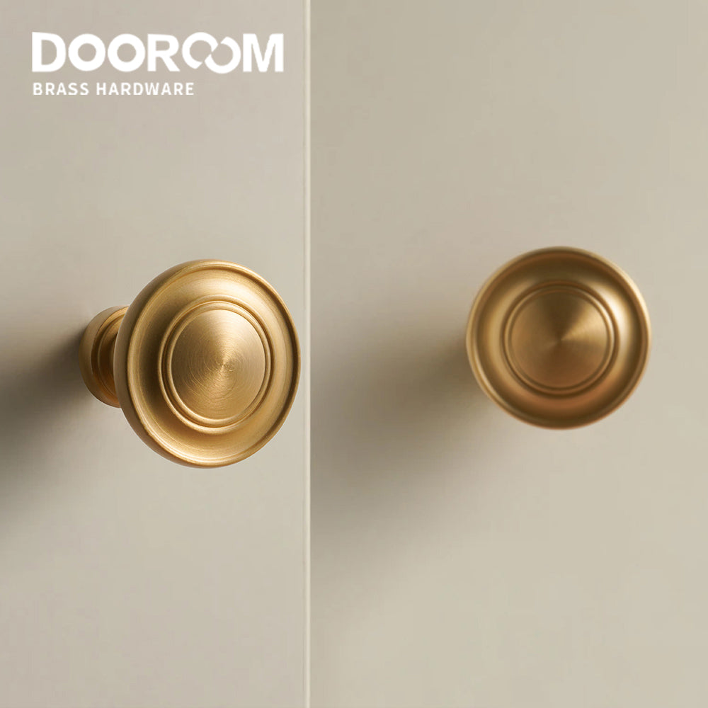 Dooroom Solid Brass Handle Superior Quality Wardrobe Cabinet Round Drawer Knob Mushroom Type Porcelain Bling Single Hole Handle DOOROOM