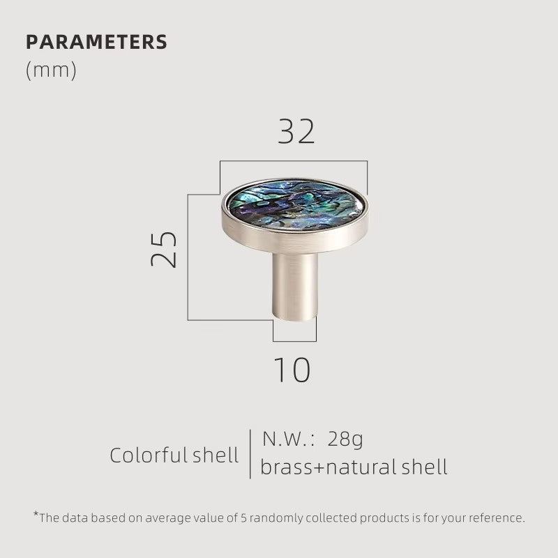 Dooroom Brass Furniture Handles Colorful Shell Matt Brushed Nickel Silver Hooks Wardrobe Dresser Cupboard Cabinet Drawer Knobs DOOROOM