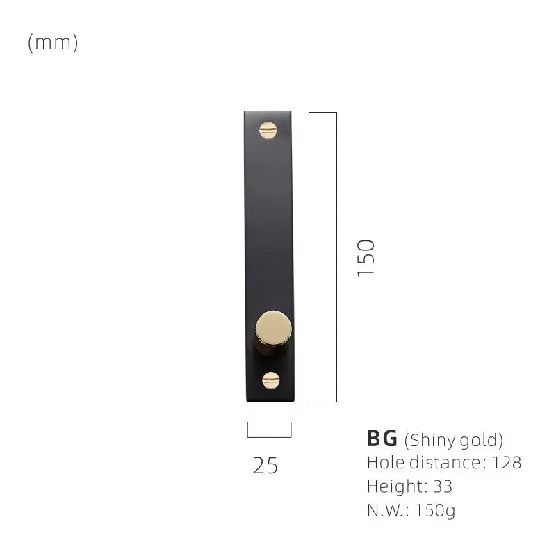 Dooroom Brass Furniture Knurled Unfold/Conceal Install Modern Gold Black Wardrobe Dresser Cupboard Cabinet Drawer Pulls  bar DOOROOM