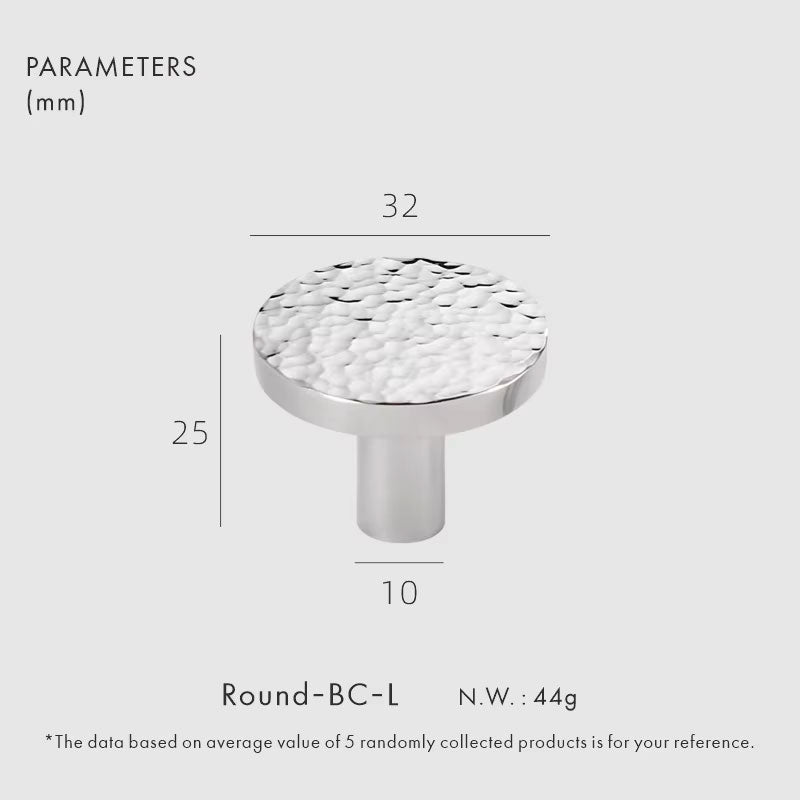 Dooroom Brass Furniture Handles Hammered Bright Satin Chrome Round Hexagon Cupboard Wardrobe Dresser Drawer Cabinet Knobs DOOROOM