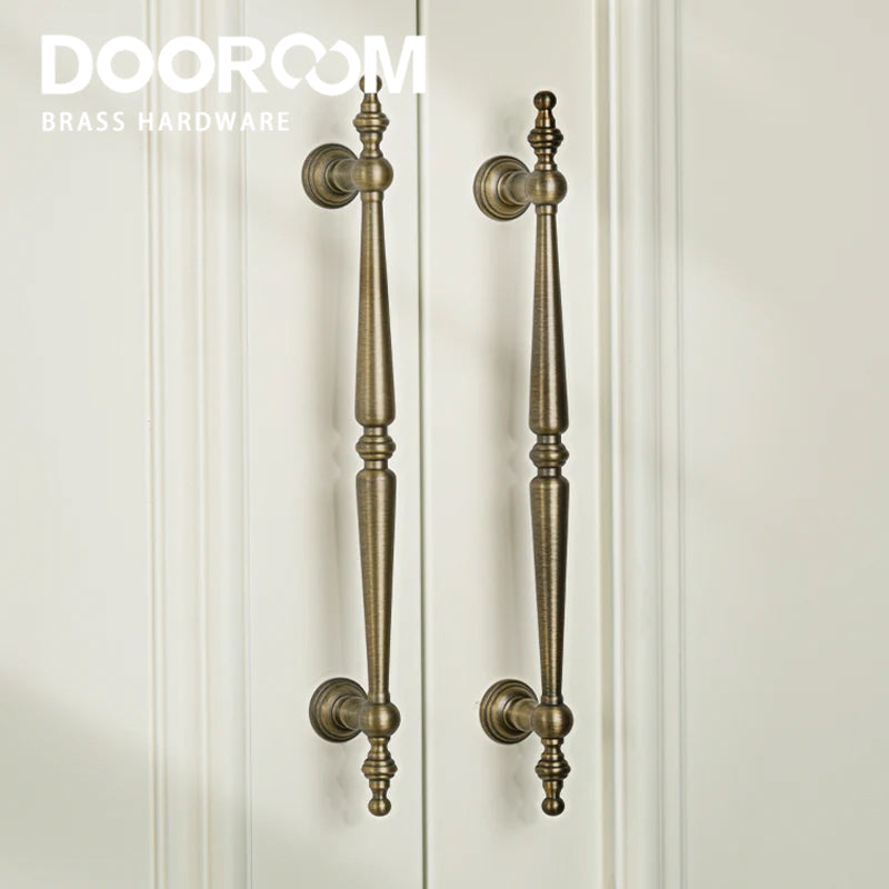 Dooroom Bronze Solid Antique Brass Cabinet Handles Wardrobe Pull Cupboard Door Knob Kitchen Accessories Retro Furniture Hardware DOOROOM