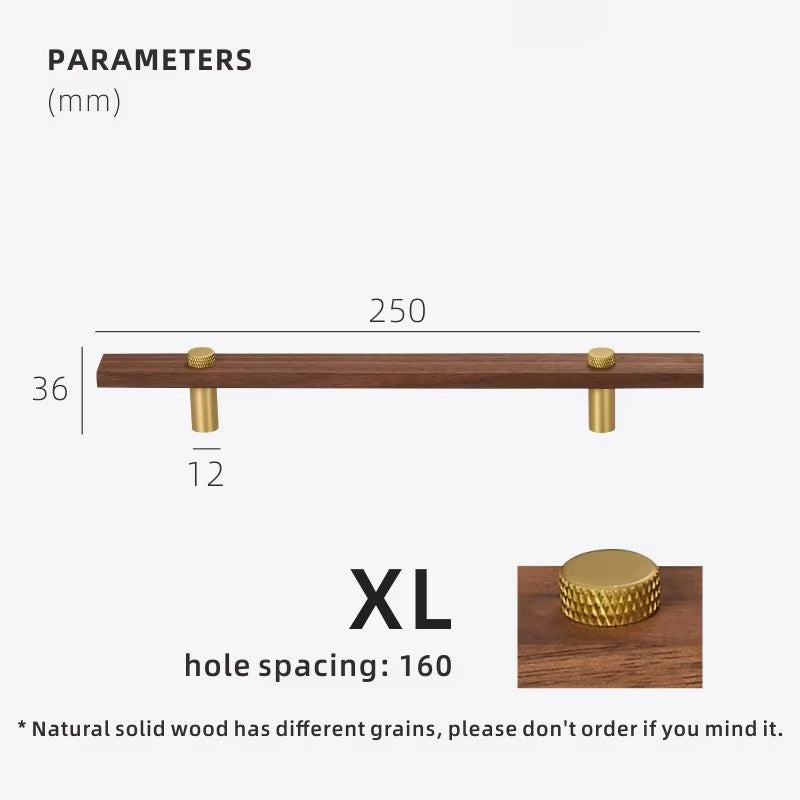 Dooroom Walnut Brass Furniture Handles Long Modern Pulls Cupboard Wardrobe Dresser Shoe Box Wine Bar Drawer Cabinet Knobs DOOROOM