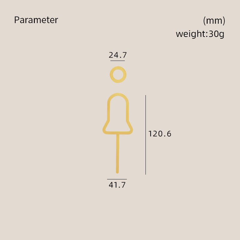Dooroom Brass Male And Female Logos Shopping Mall Fitting Changing Room Gender Prompt Toilet Identification Gender Marker DOOROOM