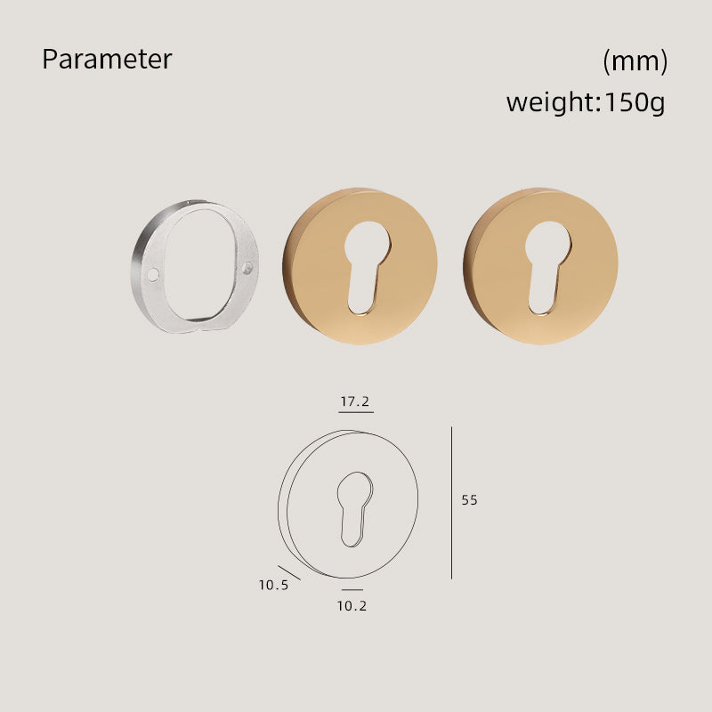 Dooroom Brass Door Handle Accessories Euro Cylinder Escutcheon Rose Cover Matt Brass Antique Bronze Black DOOROOM