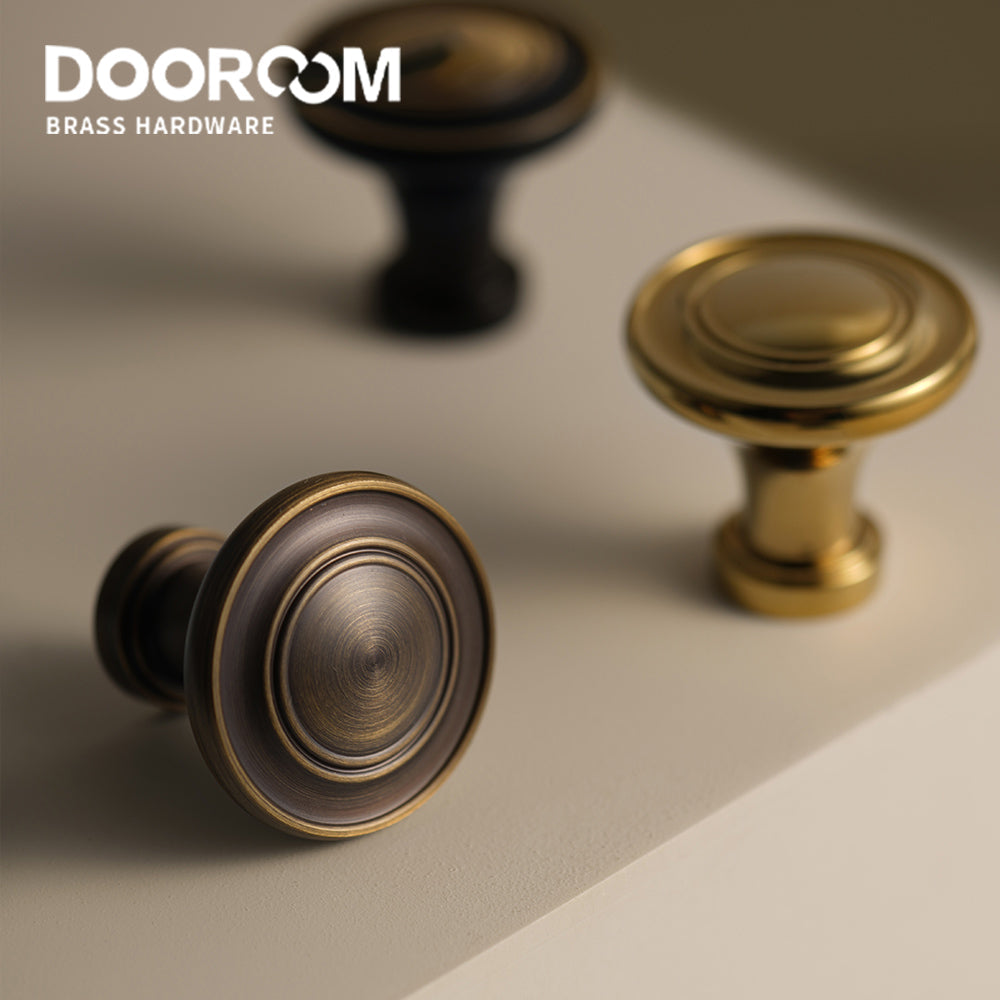 Dooroom Solid Brass Handle Superior Quality Wardrobe Cabinet Round Drawer Knob Mushroom Type Porcelain Bling Single Hole Handle DOOROOM