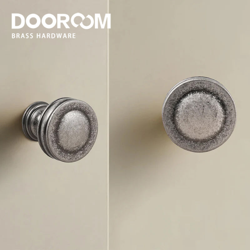 Dooroom Brass Vintage Style Antique Silver Furniture Handles Pulls Cupboard Wardrobe Dresser  Wine Bar Drawer Cabinet Knobs DOOROOM