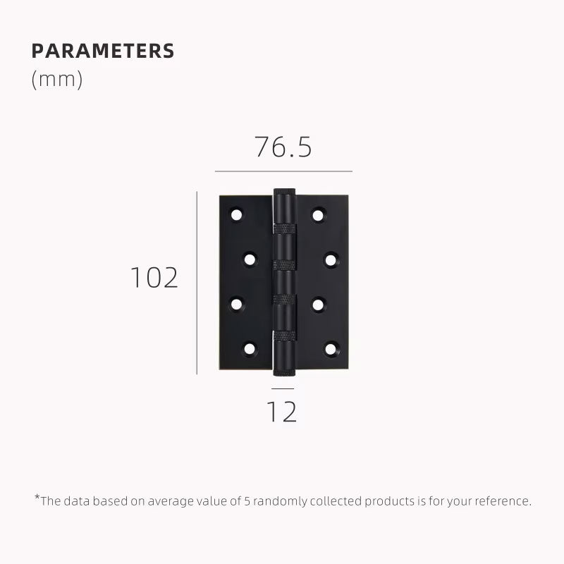 Dooroom Brass Knurled Door Hinges Free Slot Smoothly Thickening Mute Door Hinges 4 Inch 5 Inch DOOROOM
