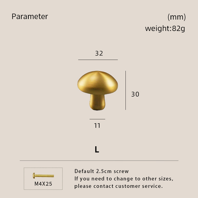 Dooroom  Solid Brass Smooth Round Cabinet Knobs Drawer Handles Wardrobe Elegant Touch Comfortable Feel Pull DOOROOM