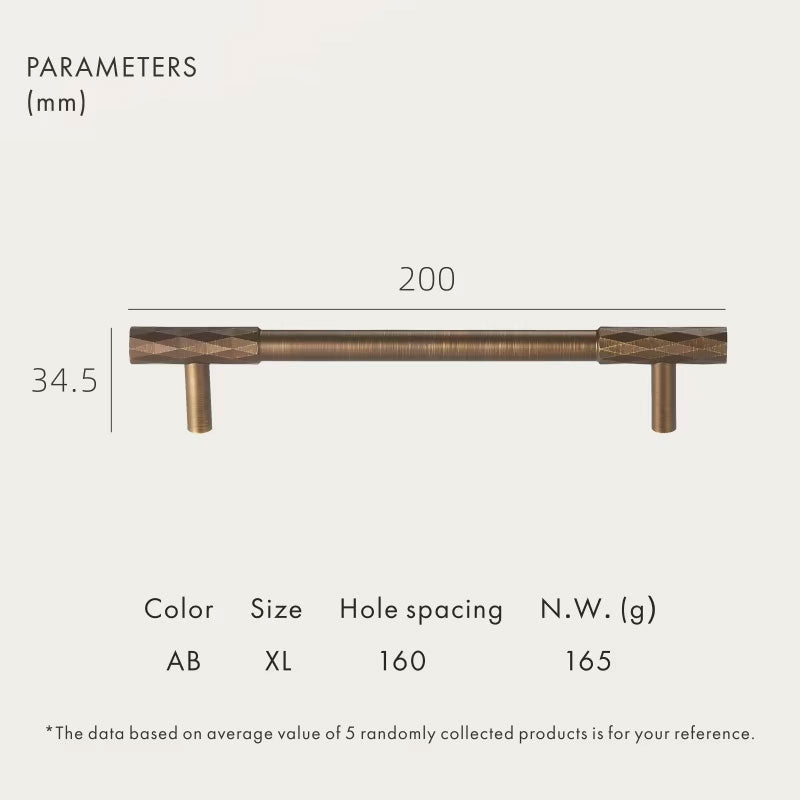 Dooroom Brass Furniture Handles Modern Hammered Long Pulls Cupboard Wardrobe Dresser Shoe Box Drawer Cabinet Round Knobs DOOROOM