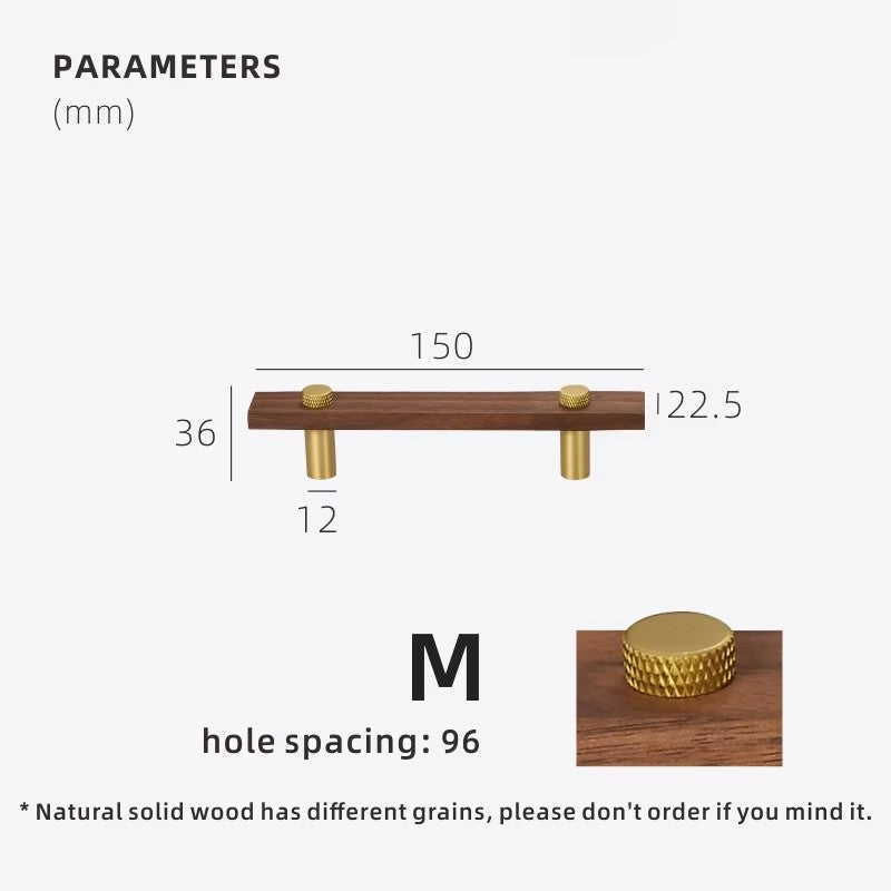 Dooroom Walnut Brass Furniture Handles Long Modern Pulls Cupboard Wardrobe Dresser Shoe Box Wine Bar Drawer Cabinet Knobs DOOROOM