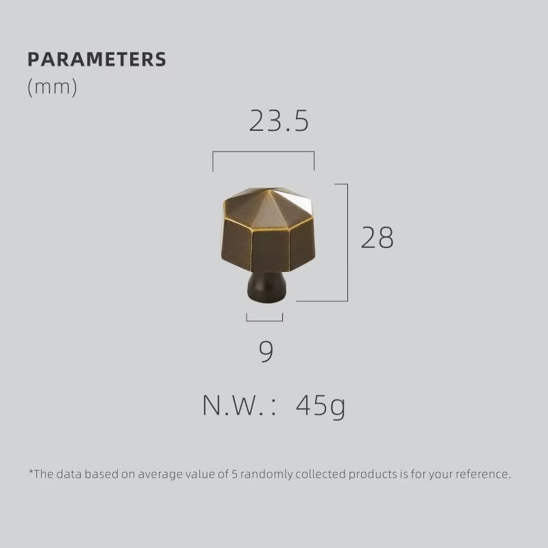Dooroom Brass Furniture Handles Nordic Simple American Octagon Pulls Cupboard Wardrobe Dresser Shoe Box Drawer Cabinet Knobs  DOOROOM