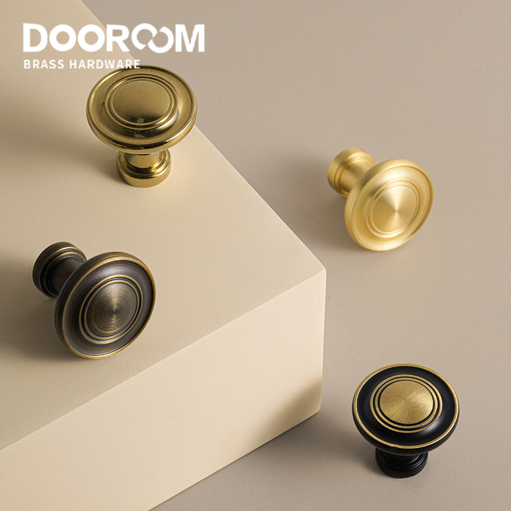 Dooroom Solid Brass Handle Superior Quality Wardrobe Cabinet Round Drawer Knob Mushroom Type Porcelain Bling Single Hole Handle DOOROOM