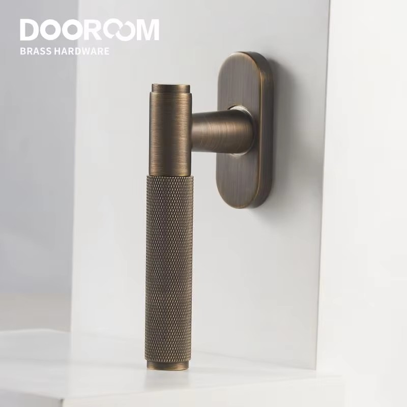 Dooroom Brass Knurled Window Lock Handle Highest Safety Casement Lever Top Quality Modern Design Window and Door Accessories DOOROOM